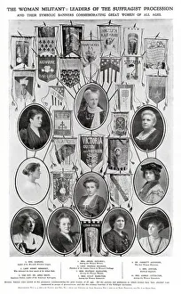 Commemorating Prints: Some of the prominent figures in a NUWSS London procession