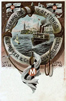 Agents Gallery: Promo postcard for W. E. Meyer & Co. Coal Agents, Bermuda
