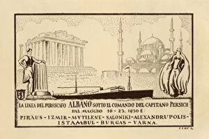 Promotional card for Aegean Sea Cruise line