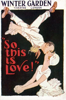 Embraces Collection: Promotional postcard for So This Is Love by Stanley Lupino and Arthur Rigbyae music Hal Brod