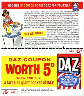 Promotion Prints: Promotional voucher, Daz Washing Powder