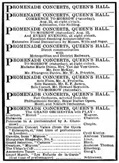 Proms concert programme, 1895