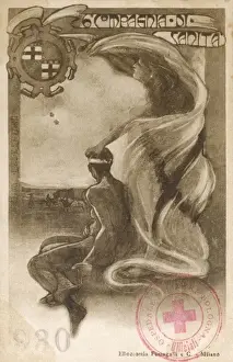 Propaganda card for the Italian Red Cross