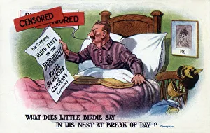 Propaganda cartoon - The Kaiser shocked at War Developments Propaganda cartoon - The Kaiser shocked at War Developments