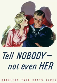 Sailor Collection: Propaganda poster: careless talk costs lives