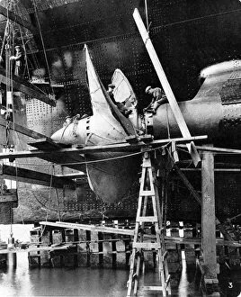 Propellor of R.M.S. Queen Mary, September 1934