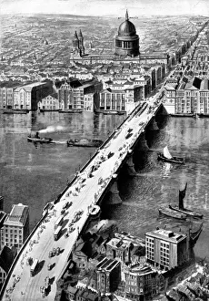 Proposal for St. Pauls Bridge, London, 1914