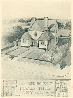 Proposed Prints: Proposed House, Thames Ditton, Surrey