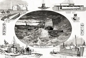 Cleopatras Collection: Proposed method for the removal of Cleopatras Needle from Alexandria