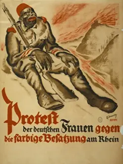 Protest Prints: Protest der deutschen Frauen gegen die farbige Besatzung am