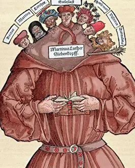 Martin Prints: Protestant Reformation. Satire against Martin Luther (1483