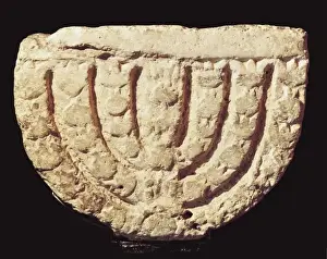 Rachel Prints: Proto-Ionic capital. 7th c. Jewish school. Menorah