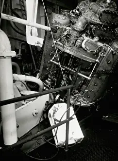 Prototype Deltic engine after the failure of the crane cable