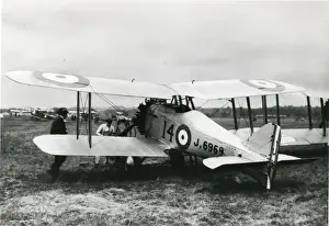 Gloster Prints: The prototype Gloster Grebe, J6969, with its racing numb?