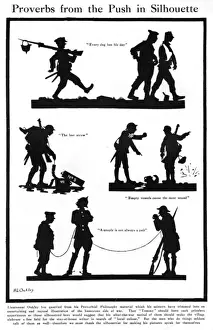 Situations Prints: Proverb from the Push in Silhouette by H. L. Oakley