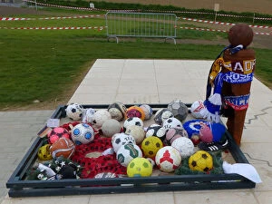 Inaugurated Collection: Prowse Point St Yvon Christmas Memorial Area with footballs
