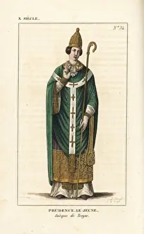 Crosier Prints: Prudentius or Galindo, Bishop of Troyes, died 861