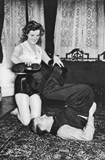Manipulation Collection: Prunella Stack maniuplating Herbert Barkers legs, 1939