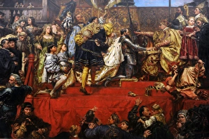 Prussia Gallery: The Prussian Homage, 1882, by Jan Matejko (1838-1893)