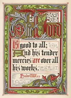 Texts Prints: Psalm Cxlv: 9