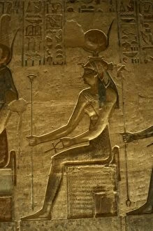 Crux Collection: Ptolemaic temple of Hathor and Maat. Hathor. Seated figure