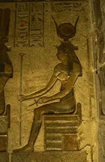 Ptolemaic temple of Hathor and Maat. Hathor. Seated figure