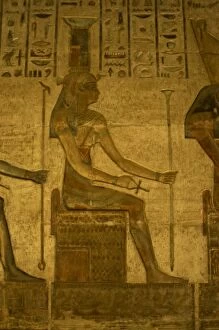 Ptolemaic temple of Hathor and Maat. Nephthys. Seated figure