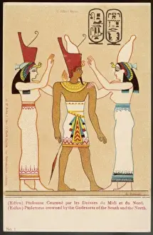 Goddesses Prints: Ptolemy Crowned by Gods