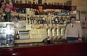 Cash Prints: Pub bar and landlord, Walton-on-the-Naze, Essex