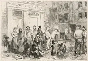 Slums Prints: Pub Opening Time 1856