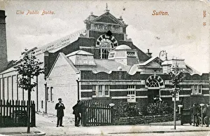 Croydon Prints: The Public Baths, Sutton, Surrey