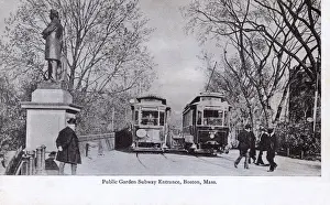 Subway Prints: Public Garden subway entrance, Boston, Massachusetts, USA