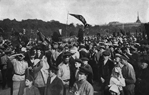 Images Dated 11th May 2017: Public gathering in street during Revolution, Russia