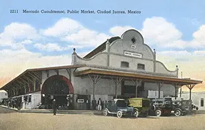 Juarez Prints: Public market building, Juarez, Chihuaha, Mexico