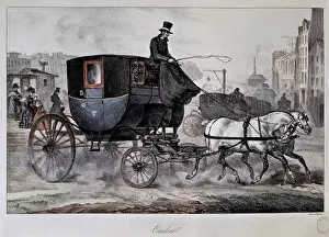 Carnavalet Prints: Public transport in Paris. Engraving by Denis