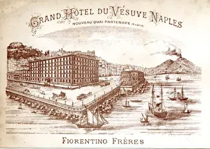 Volcano Prints: Publicity Card, Grand Hotel du Vesuve, Naples, Italy