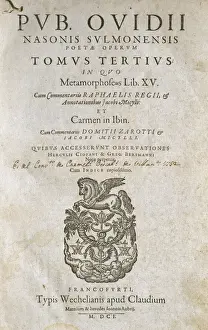 Publius Prints: Publius Ovidius Naso (43 B. C. -17 / 18 A. C. ), known as Ovid. Ro
