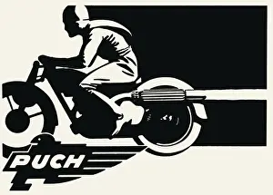 Motor Cycle Prints: Puch motorcycle