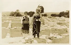 Pueblo Prints: Pueblo Indian couple, Arizona-New Mexico, USA