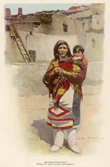 Pueblo Prints: Pueblo Mother & Child