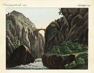 Ronda Prints: Puente Nuevo bridge over the Guadalevin river