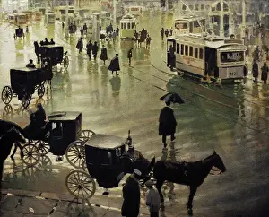 Rainy Prints: Puerta del Sol, circa 1900, by Enrique Martinez Cubells