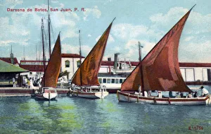 Images Dated 9th August 2019: Puerto Rico - San Juan - Boat Dock