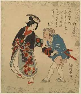 Pufferfish courtesan and her jellyfish companion