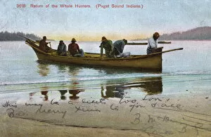 Images Dated 28th November 2019: Puget Sound Indians, whale hunters, Washington State, USA