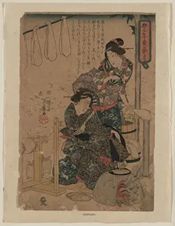 Pulling silk thread