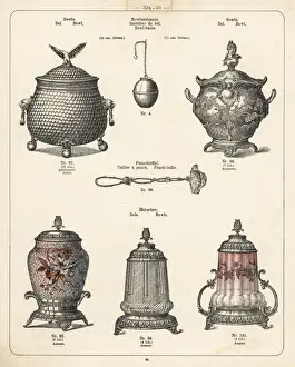 Catalog Prints: Punch bowls and punch ladle