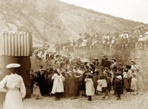 Judy Prints: Punch and Judy show, Ilfracombe, Devon, early 1900s