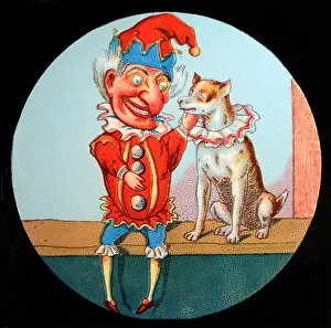 Punch and Toby the dog magic lantern slide