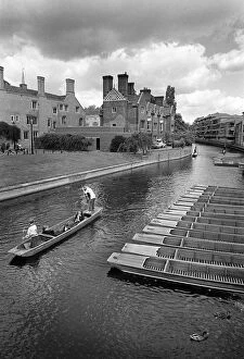 Punting on the River Cam in Cambridge, England